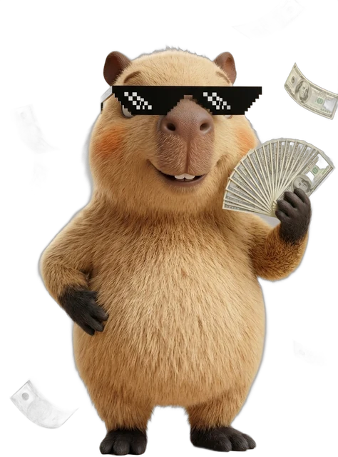 Margo Pro con lentes oscuros y billetes